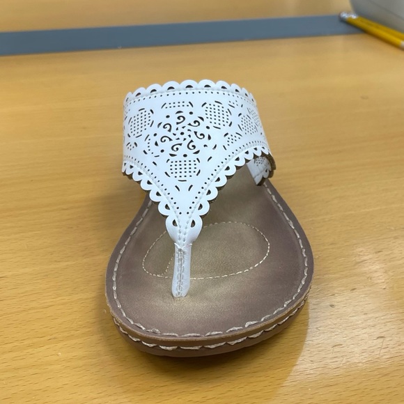 White vegan leather sandal - Picture 8 of 10